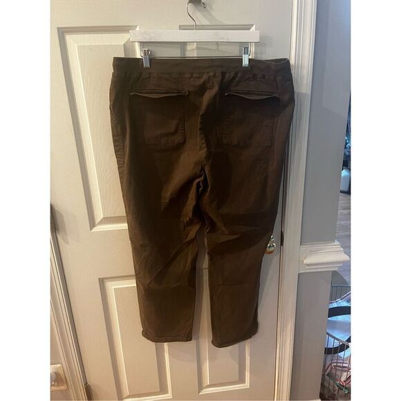 Lou & Gray Olive Brown Tie Waist Jogger Pant sz XL - Picture 8 of 10